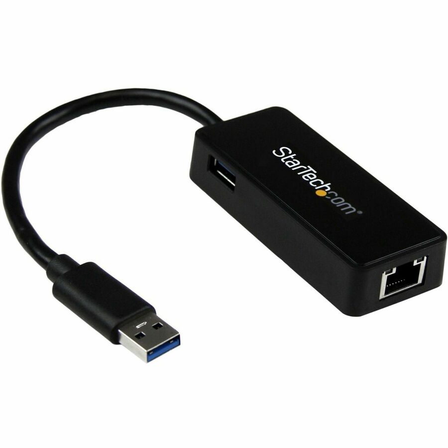 Adaptateur réseau StarTech.com USB 3.0 vers Gigabit Ethernet avec port USB - Noir USB31000SPTB