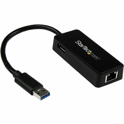 Adaptateur réseau StarTech.com USB 3.0 vers Gigabit Ethernet avec port USB - Noir USB31000SPTB