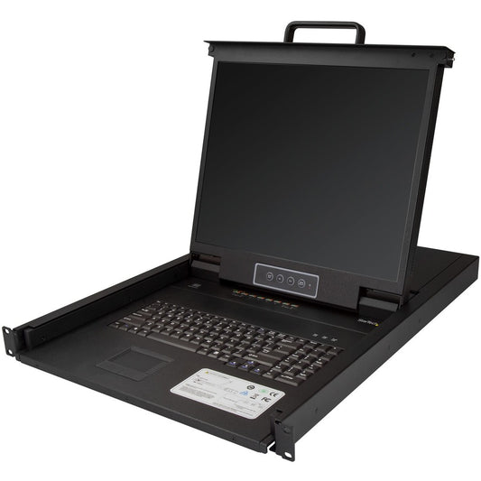 StarTech.com Console KVM 8 ports à montage en rack avec câbles - Commutateur KVM intégré avec écran LCD 19 pouces - Tiroir KVM LCD 1U MTBF 50 000 - Prise en charge USB + VGA RKCONS1908K