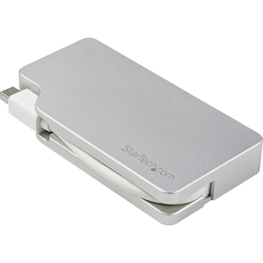 StarTech.com Aluminum Travel A/V Adapter: 3-in-1 Mini DisplayPort to VGA, DVI or HDMI - mDP Adapter - 4K MDPVGDVHD4K