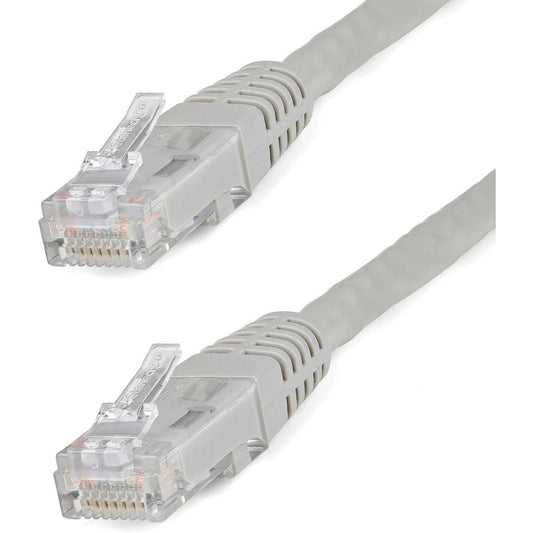 Câble Ethernet CAT6 StarTech.com de 10,7 m - Gigabit moulé gris - 100 W PoE UTP 650 MHz - Cordon de raccordement de catégorie 6 Câblage certifié UL/TIA C6PATCH35GR