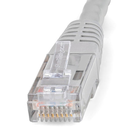 Câble Ethernet CAT6 StarTech.com de 10,7 m - Gigabit moulé gris - 100 W PoE UTP 650 MHz - Cordon de raccordement de catégorie 6 Câblage certifié UL/TIA C6PATCH35GR