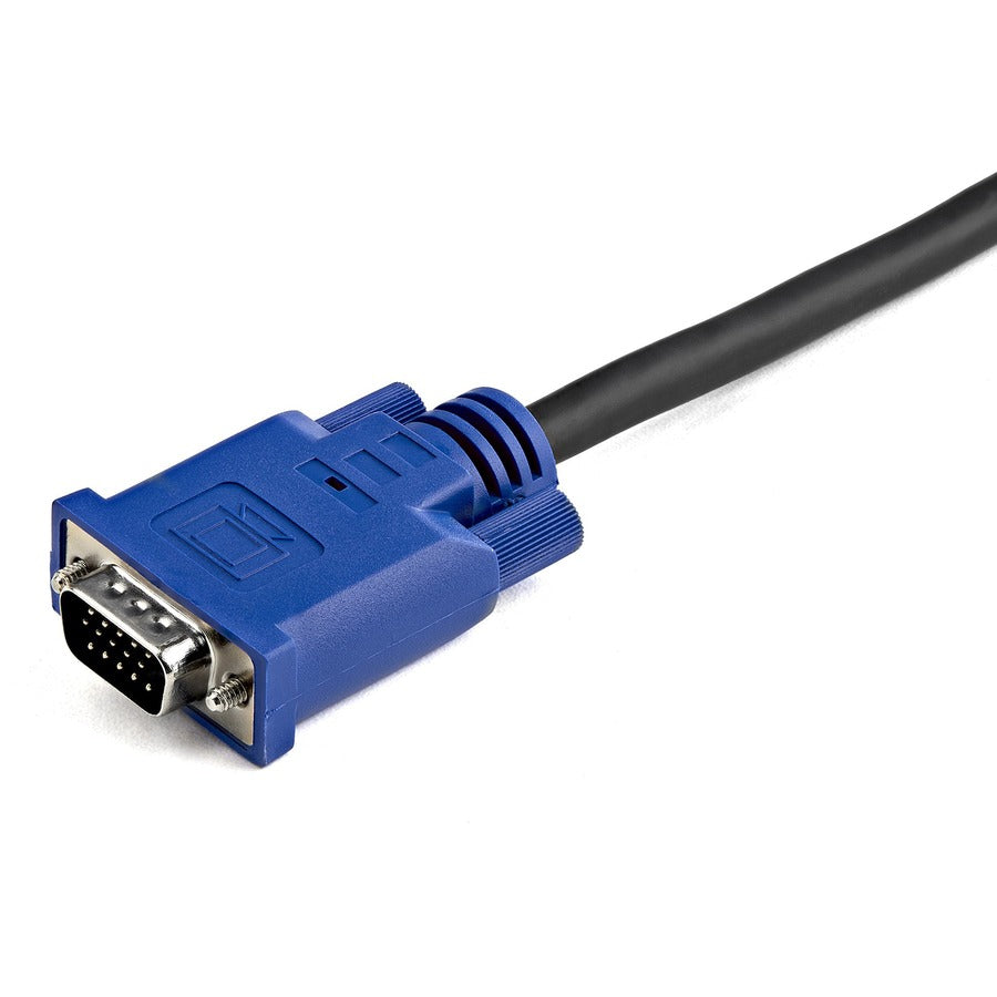 Câble KVM USB ultra fin 2 en 1 de 4,6 m StarTech.com - Câble vidéo/USB - USB type A à 4 broches, HD-15 (M) - HD-15 (M) - 4,57 m SVECONUS15