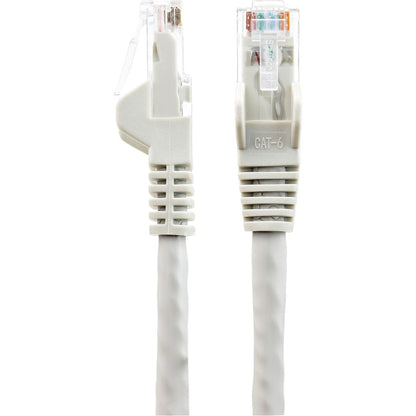 Câble Ethernet CAT6 StarTech.com de 30 cm, LSZH (faible émission de fumée et zéro halogène) 10 GbE anti-accroc 100 W PoE UTP RJ45, cordon de raccordement réseau gris, ETL N6LPATCH1GR