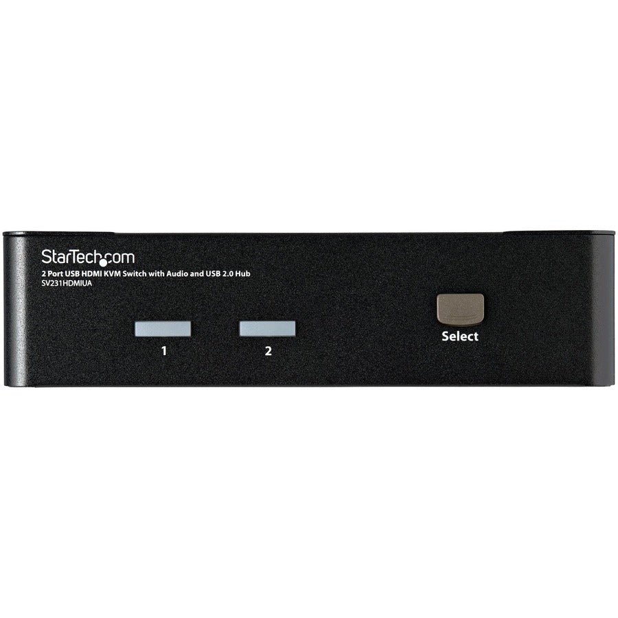 Commutateur KVM USB HDMI à 2 ports StarTech.com avec audio et hub USB 2.0 SV231HDMIUA