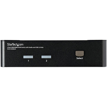 Commutateur KVM USB HDMI à 2 ports StarTech.com avec audio et hub USB 2.0 SV231HDMIUA