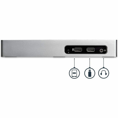 StarTech.com USB 3.0 Docking Station - Dual Monitor Laptop Dock with HDMI & DVI/VGA - 6x USB Type-A Hub, GbE - Universal Windows & Mac DK30ADD