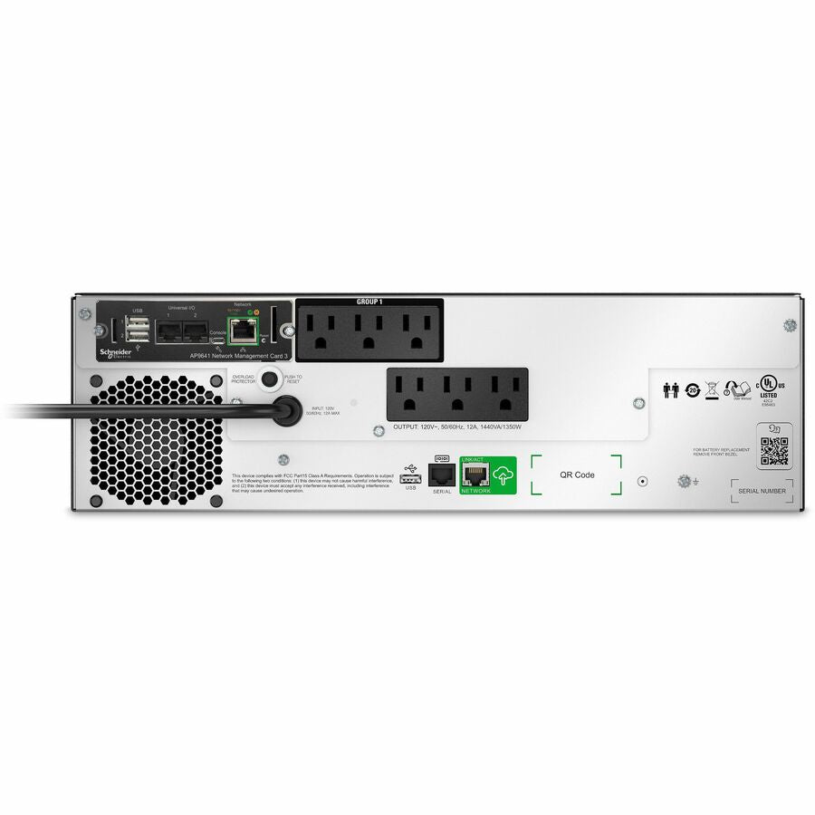 APC by Schneider Electric Smart-UPS 1500VA Rack-mountable UPS SMTL1500RM3UCNC