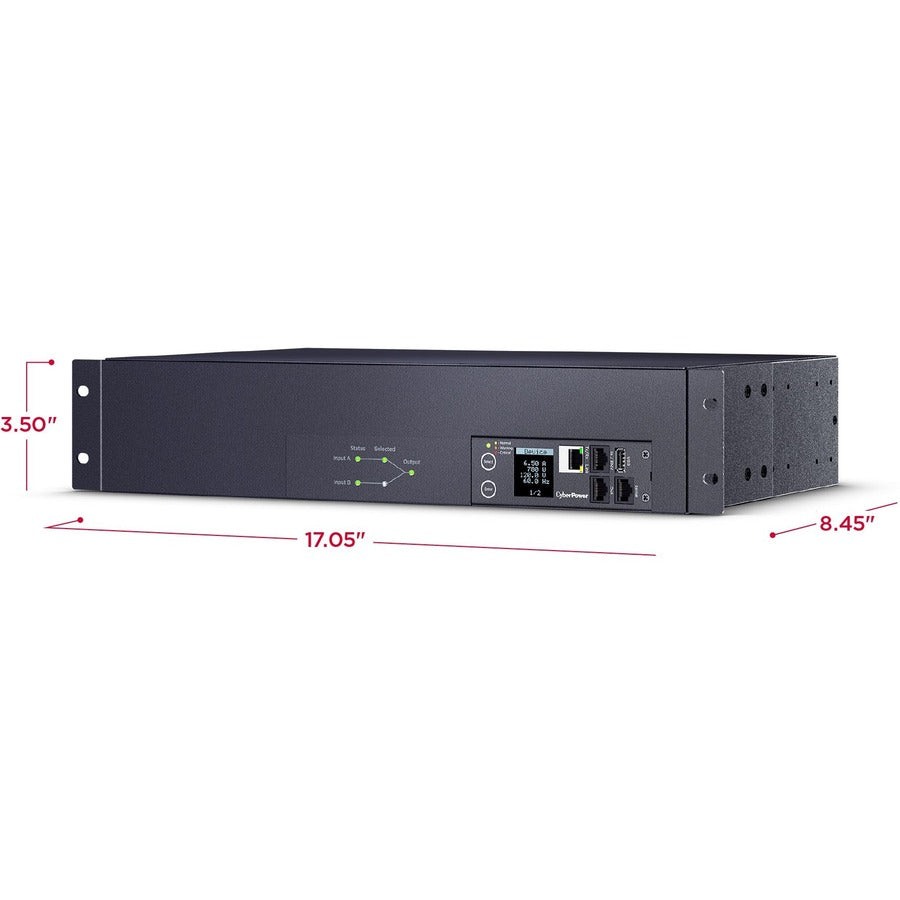 PDU ATS avec compteur CyberPower PDU44003 PDU 17 prises PDU44003