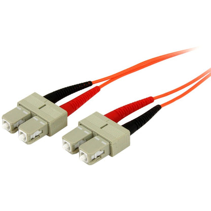 Câble à fibre optique StarTech.com de 2 m - Duplex multimode 50/125 - OFNP Plenum - SC/SC - OM2 - Câble de raccordement à fibre optique SC vers SC 50FIBPSCSC2