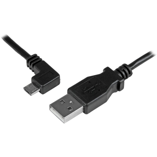 Câble micro USB coudé à gauche de 0,5 m de StarTech.com - Câble de charge et de synchronisation - USB vers micro USB - 24 AWG USBAUB50CMLA