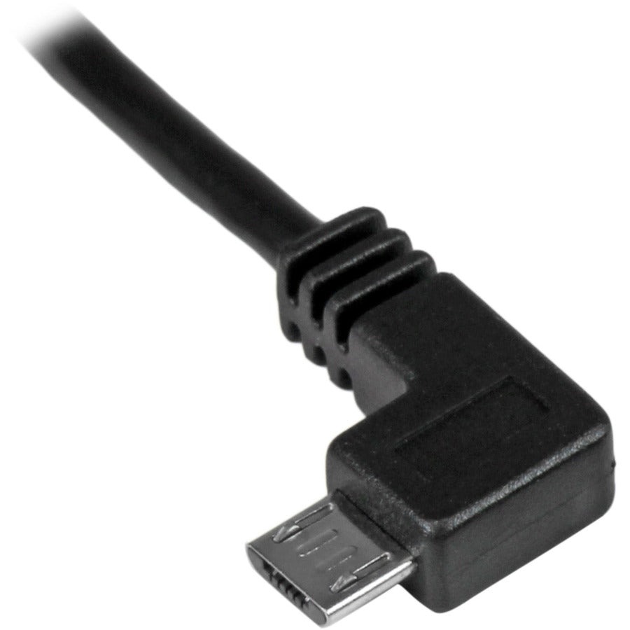 Câble micro USB coudé à gauche de 0,5 m de StarTech.com - Câble de charge et de synchronisation - USB vers micro USB - 24 AWG USBAUB50CMLA