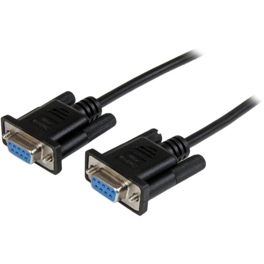Câble null modem série RS232 DB9 F/F StarTech.com de 1 m, noir SCNM9FF1MBK