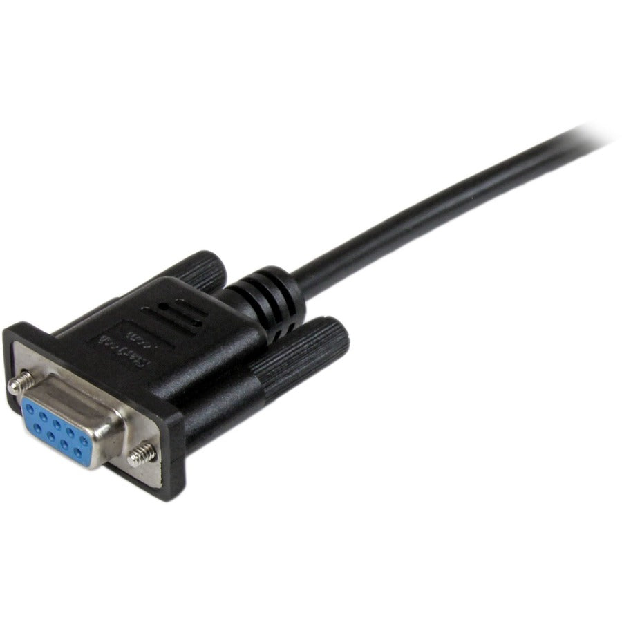 Câble null modem série RS232 DB9 F/F StarTech.com de 1 m, noir SCNM9FF1MBK