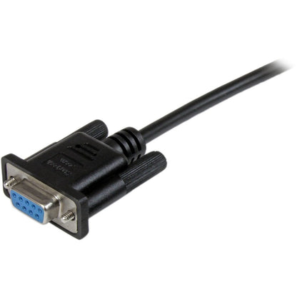 Câble null modem série RS232 DB9 F/F StarTech.com de 1 m, noir SCNM9FF1MBK