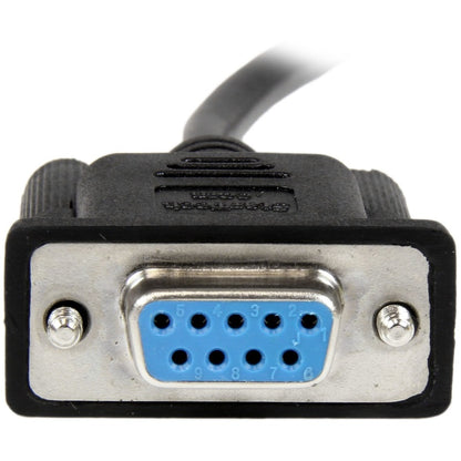 Câble null modem série RS232 DB9 F/F StarTech.com de 1 m, noir SCNM9FF1MBK