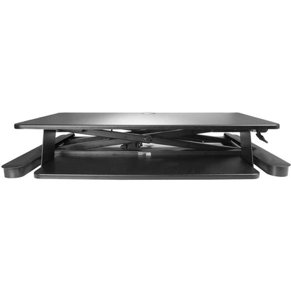 StarTech.com Sit Stand Desk Converter - Keyboard Tray - Height Adjustable Ergonomic Desktop/Tabletop Standing Desk - Large 35"x21" Surface ARMSTSLG