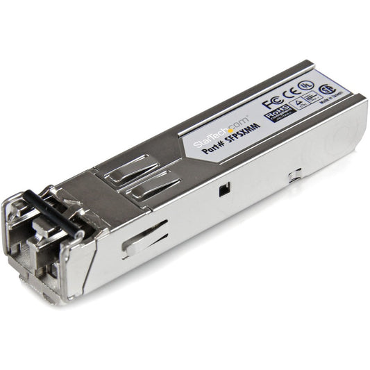 StarTech.com MSA Uncoded SFP Module - 1000BASE-SX - 1GE Gigabit Ethernet SFP 1GbE Multi Mode Fiber (MMF) Optic Transceiver - 550m DDM SFPSXMM