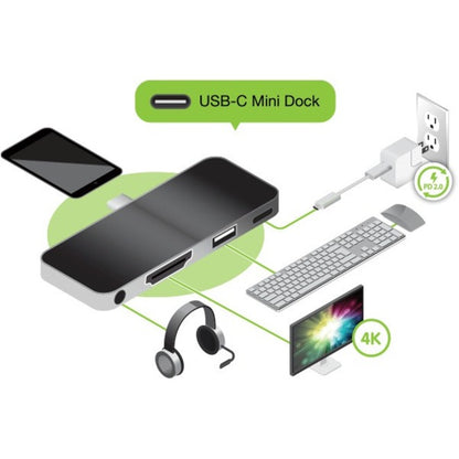 IOGEAR USB-C Mini Travel Dock GUD3C460