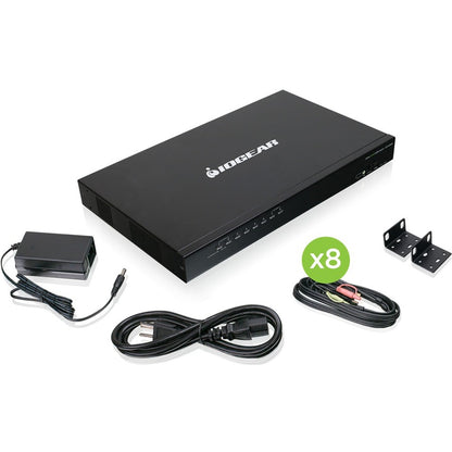 Commutateur KVMP USB HDMI 8 ports IOGEAR avec jeux de câbles USB (conforme TAA) GCS1808HKITU