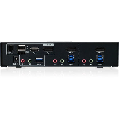 IOGEAR 2-Port 4K DisplayPort KVMP Switch with Dual Video Out and RS-232 GCS1932M