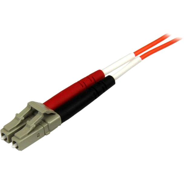 Câble à fibre optique StarTech.com de 2 m - Duplex multimode 50/125 - OFNP Plenum - LC/LC - OM2 - Câble de raccordement à fibre optique LC vers LC 50FIBPLCLC2