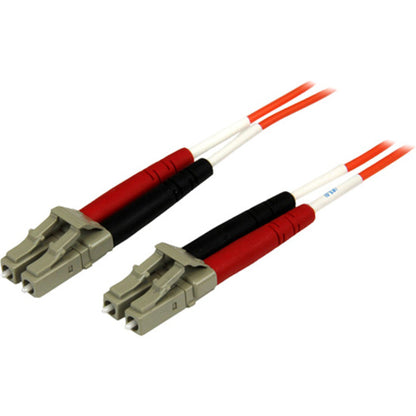 Câble à fibre optique StarTech.com de 2 m - Duplex multimode 50/125 - OFNP Plenum - LC/LC - OM2 - Câble de raccordement à fibre optique LC vers LC 50FIBPLCLC2