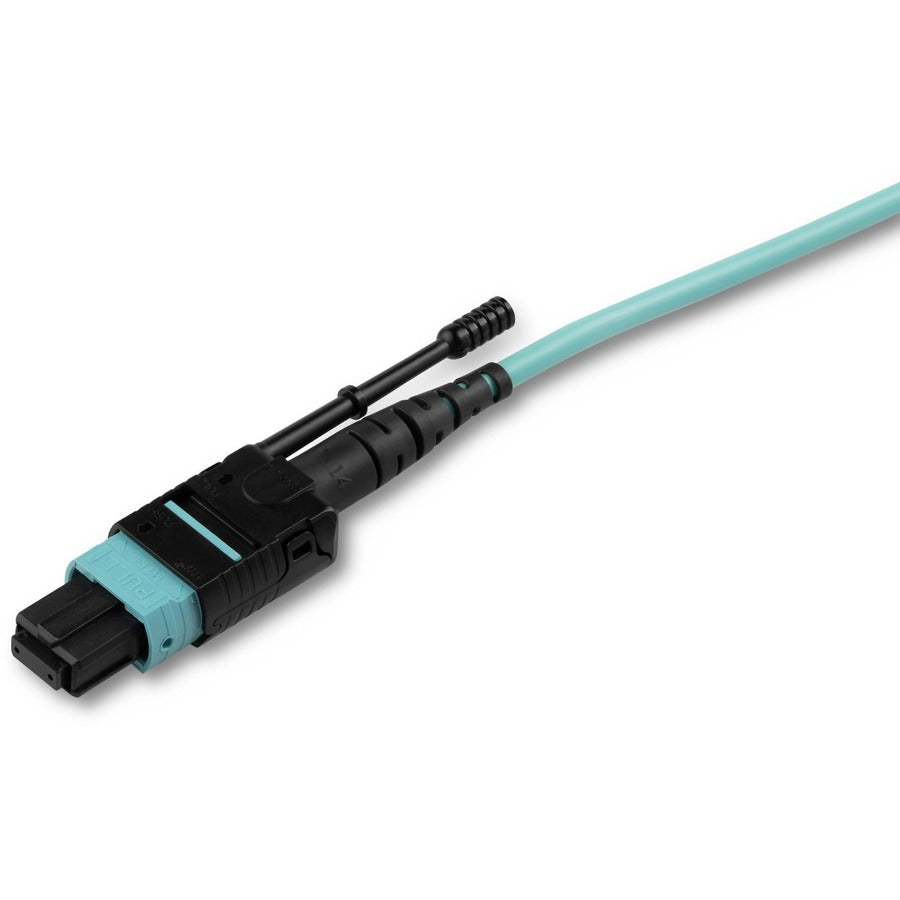 StarTech.com Câble à fibre optique multimode MTP(F)/PC vers 4x LC/PC Duplex Breakout OM3 de 2 m (6 pi), 40G, faible perte d'insertion, cordon de raccordement à fibre optique MPO8LCPL2M