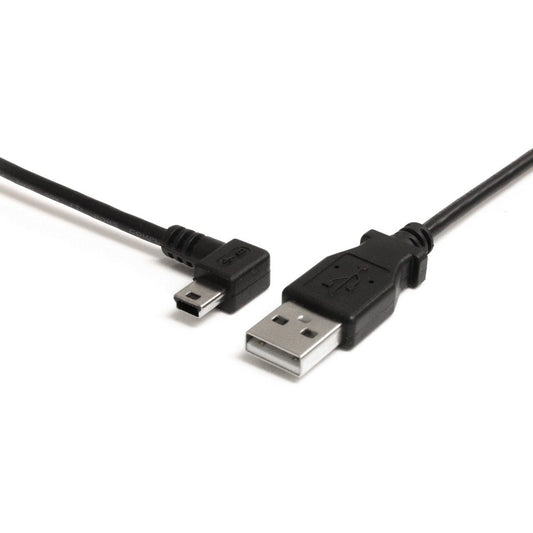 Câble mini USB StarTech.com de 0,9 m - Mini B coudé vers A vers mini B coudé vers la gauche USB2HABM3LA