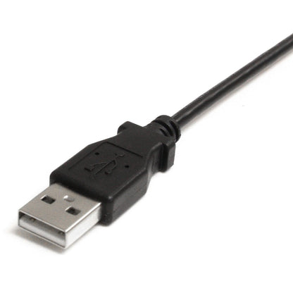 Câble mini USB StarTech.com de 0,9 m - Mini B coudé vers A vers mini B coudé vers la gauche USB2HABM3LA