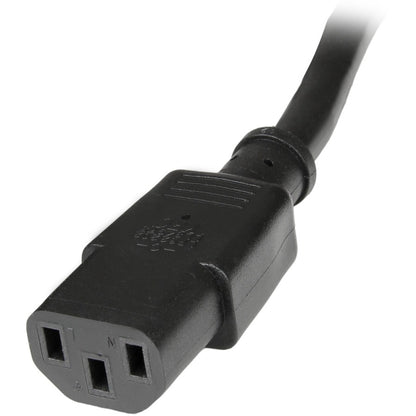 StarTech.com Rallonge d'alimentation de 0,6 m (2 pi), C14 vers C13, 10 A 125 V, 18 AWG, rallonge de cordon d'alimentation pour ordinateur, câble d'extension d'alimentation PXT1002