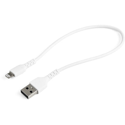 StarTech.com Câble USB-A vers Lightning blanc durable de 30 cm, câble de charge/synchronisation robuste et résistant pour Apple iPhone/iPad certifié MFi RUSBLTMM30CMW