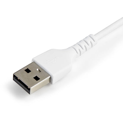 StarTech.com Câble USB-A vers Lightning blanc durable de 30 cm, câble de charge/synchronisation robuste et résistant pour Apple iPhone/iPad certifié MFi RUSBLTMM30CMW