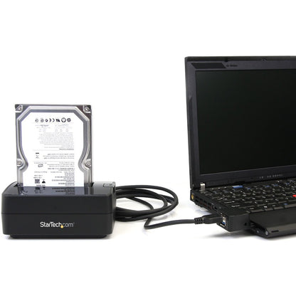 StarTech.com Single Bay USB 3.0 to SATA Hard Drive Docking Station, USB 3.0 (5 Gbps) Hard Drive Dock, External 2.5/3.5" SATA HDD/SSD Dock SATDOCKU3S