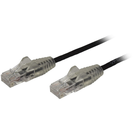 StarTech.com Câble CAT6 de 30 cm - Cordon de raccordement fin CAT6 - Noir - Connecteurs RJ45 anti-accrocs - Câble Gigabit Ethernet - 28 AWG - LSZH (N6PAT1BKS) N6PAT1BKS