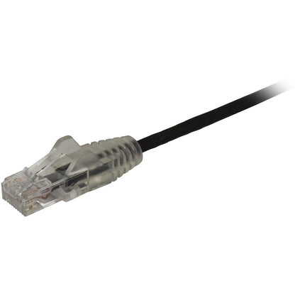 StarTech.com Câble CAT6 de 30 cm - Cordon de raccordement fin CAT6 - Noir - Connecteurs RJ45 anti-accrocs - Câble Gigabit Ethernet - 28 AWG - LSZH (N6PAT1BKS) N6PAT1BKS