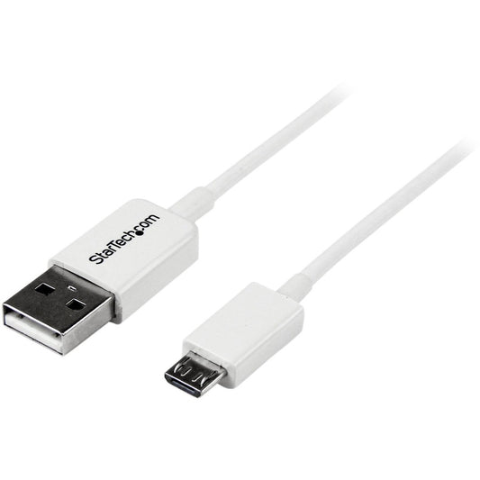 Câble micro USB StarTech.com blanc de 0,5 m - A vers Micro B USBPAUB50CMW