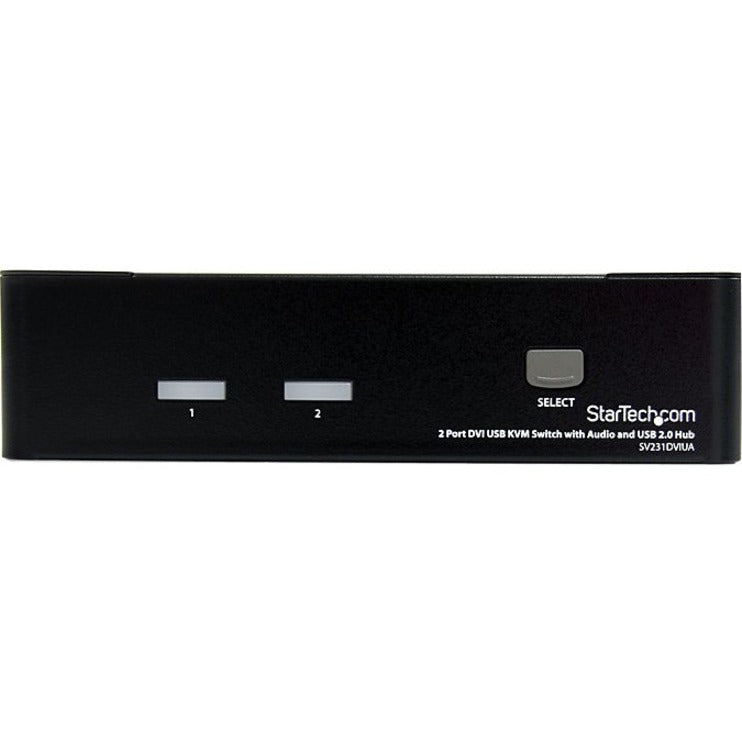 StarTech.com Commutateur KVM DVI + USB 2 ports avec audio - Commutateur KVM - Hub USB 2.0 - 2 ports - 1 utilisateur local - 1U SV231DVIUA