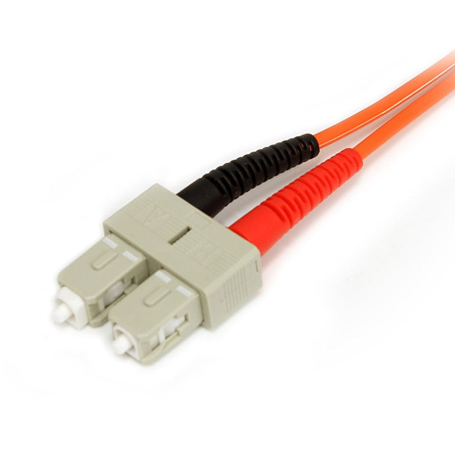 Câble à fibre optique StarTech.com de 2 m - Cordon de raccordement à fibre optique LSZH duplex multimode 62,5/125 - LC/SC FIBLCSC2