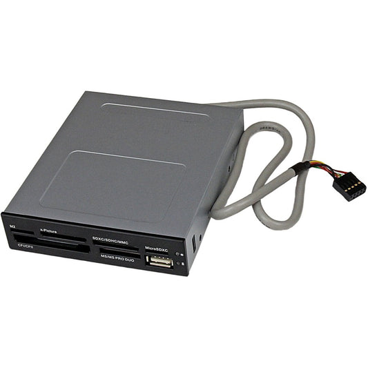 StarTech.com Lecteur de cartes mémoire multimédia interne USB 2.0 22 en 1 avec baie avant de 3,5 pouces - Noir 35FCREADBK3
