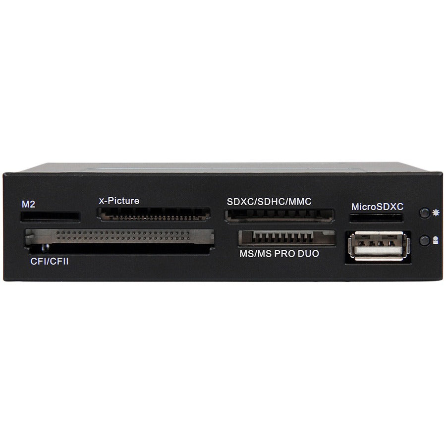 StarTech.com Lecteur de cartes mémoire multimédia interne USB 2.0 22 en 1 avec baie avant de 3,5 pouces - Noir 35FCREADBK3