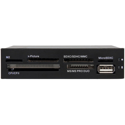 StarTech.com Lecteur de cartes mémoire multimédia interne USB 2.0 22 en 1 avec baie avant de 3,5 pouces - Noir 35FCREADBK3