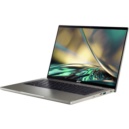 Acer Spin 5 SP514-51N SP514-51N-70LZ Ordinateur portable convertible 2 en 1 à écran tactile 14" - WQXGA - Intel Core i7 12e génération i7-1260P - 16 Go - SSD 1 To - Clavier anglais - Gris béton NX.K08AA.001