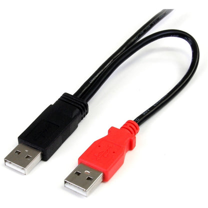 Câble USB en Y de 30 cm pour disque dur externe - Double USB A vers Micro B USB2HAUBY1