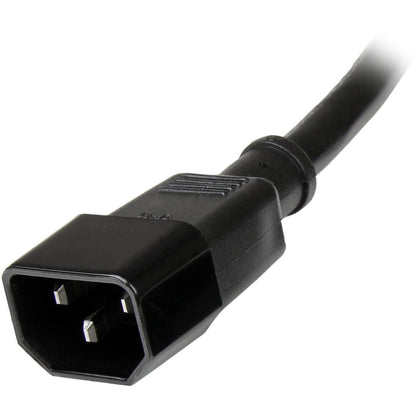 StarTech.com Rallonge d'alimentation de 0,3 m (1 pi), C14 vers C13, 10 A 125 V, 18 AWG, rallonge de cordon d'alimentation pour ordinateur, câble d'extension d'alimentation PXT1001