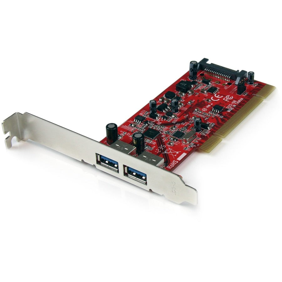 StarTech.com Carte adaptateur USB 3.0 SuperSpeed ​​PCI à 2 ports avec alimentation SATA - 5 Gbit/s PCIUSB3S22
