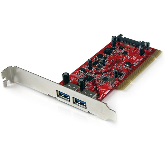 StarTech.com Carte adaptateur USB 3.0 SuperSpeed ​​PCI à 2 ports avec alimentation SATA - 5 Gbit/s PCIUSB3S22