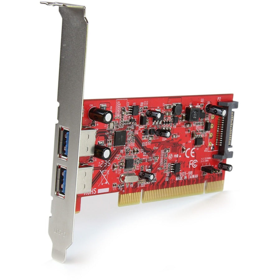 StarTech.com Carte adaptateur USB 3.0 SuperSpeed ​​PCI à 2 ports avec alimentation SATA - 5 Gbit/s PCIUSB3S22