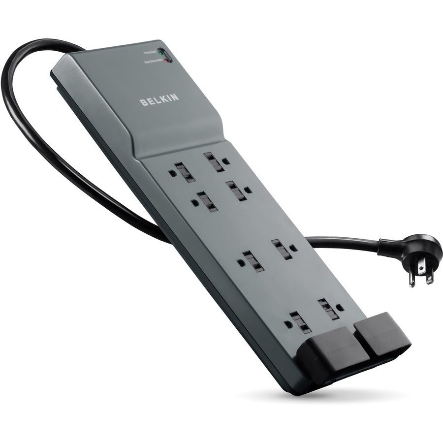 Belkin 8 Outlet Home/Office Surge Protector with telephone protection - 6 foot Cable - Black - 3550 Joules BE10820006