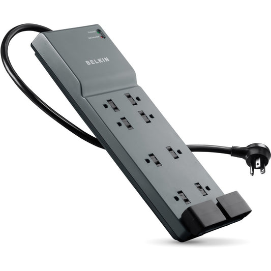 Belkin 8 Outlet Home/Office Surge Protector with telephone protection - 6 foot Cable - Black - 3550 Joules BE10820006